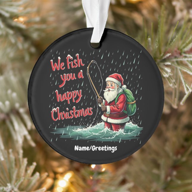 Nous vous pêchons un joyeux Noël festif amusant  (Arbre)