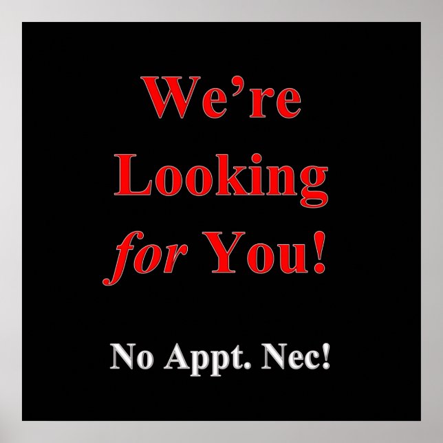 Nous vous recherchons Haircut Vente Poster Matte (Devant)