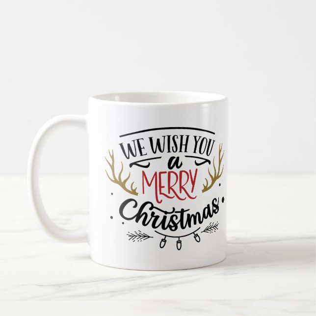 Nous vous souhaitons un joyeux café de Noël Mug -  (Gauche)