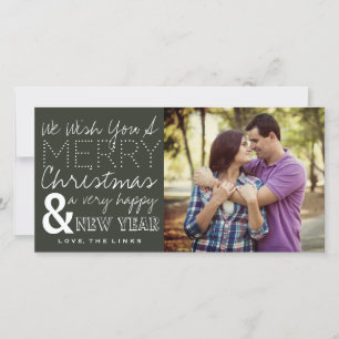 Nous Vous Souhaitons Un Joyeux Carte photo De Noël