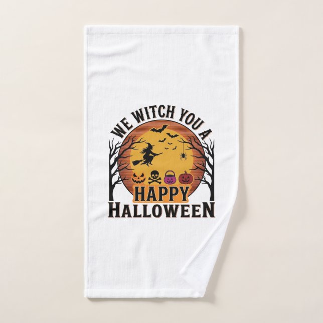 Nous vous souhaitons un joyeux Halloween Vintage (Serviette à main)