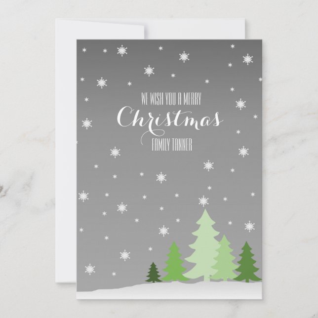 Nous vous souhaitons une carte de Joyeux Noël avec (Devant)