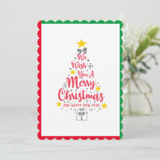 Nous vous souhaitons une joyeuse carte de Noël