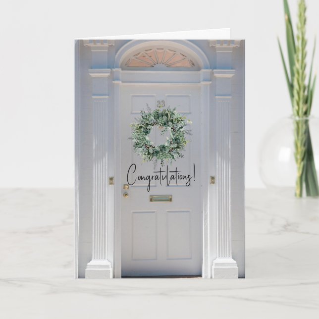 Nouveau Accueil Félicitations Plié Carte de voeux (Devant)