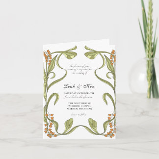 Nouveau Art Floral Faire-part de mariage RSVP
