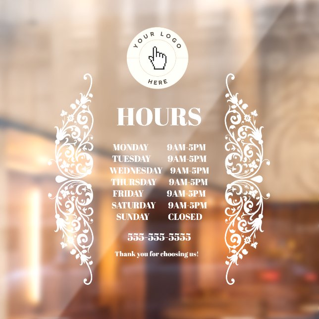 NOUVEAU ! Autocollant Heures d'Ouverture du Magasi (Feuille 2)