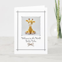 Nouveau Baby Crochet Giraffe Carte de voeux person