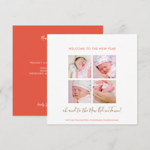 Nouveau bébé amusant Joyeux Nouvel An 4 Photo Coll