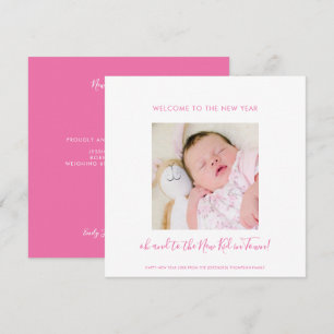 Nouveau bébé amusant Joyeux Nouvel An Une photo ro