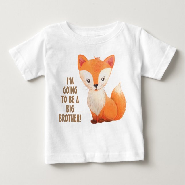 Nouveau bébé Big Brother Petit Fox Toddler Tshirt (Devant)