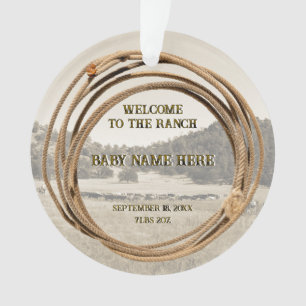 Nouveau bébé Cowboy ou Cowgirl avec Lariat Acryliq