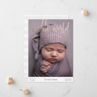 Nouveau bébé Faire-part de naissance nouveau-né Ca