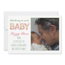 Nouveau bébé Faire-part floral