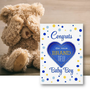 Nouveau bébé garçon ! Félicitations pour le nouvea