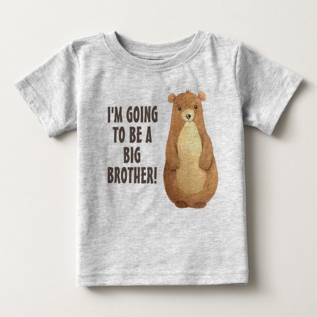 Nouveau bébé Grand Frère Petit Ours T-shirt Toddle (Devant)
