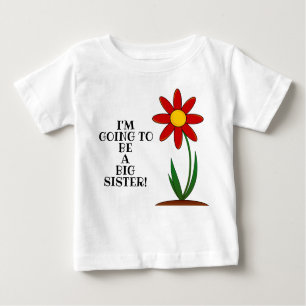 Nouveau Bébé Grand Soeur Flower Toddler Tshirt