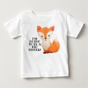 Nouveau bébé grande sœur petit renard t-shirt pour