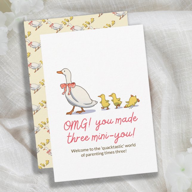 Nouveau Bébé Jouer Pun Ducky Félicitations Carte (New Baby Playful Ducky Pun Congratulations Card)