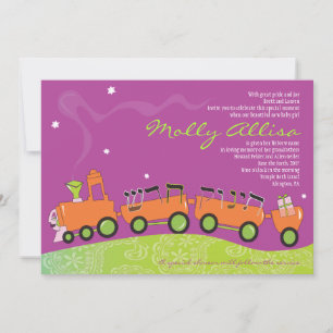 NOUVEAU BÉBÉ TRAIN Juif Baby Naming Invitation
