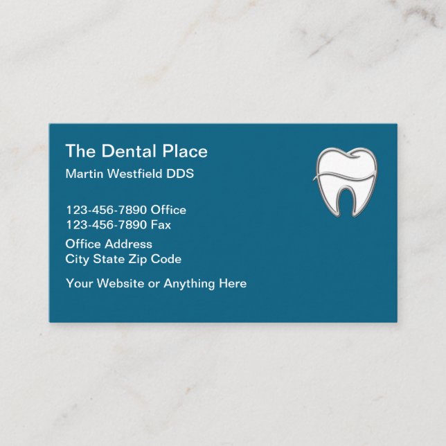 Nouveau Bureau des dentistes Cartes de visite mode (Devant)