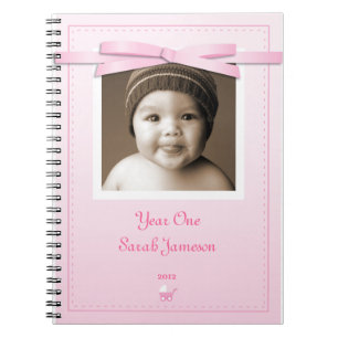 Nouveau Carnet de ruban rose bébé