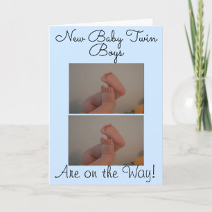 Nouveau Carte photo Baby Twin Boys