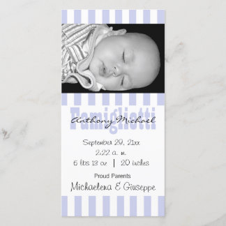 Nouveau Carte photo Bébé Bleu Et Blancs