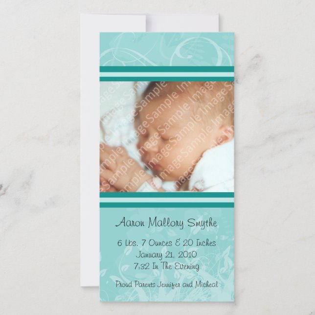 Nouveau Carte photo bébé style Mod (Devant)