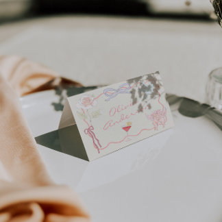 Nouveau Cartes de Table Mariage Dessinées à la Mai