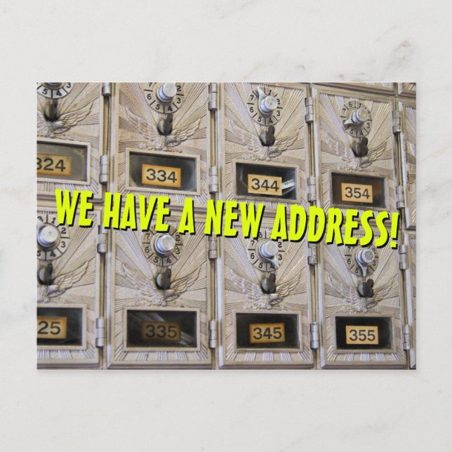 Nouveau changement d'adresse Carte postale (Devant)
