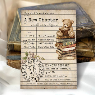 Nouveau Chapitre Carte de Bibliothèque Vintage Bab