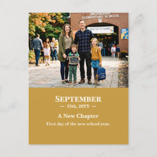 Nouveau chapitre Carte postale photo de septembre
