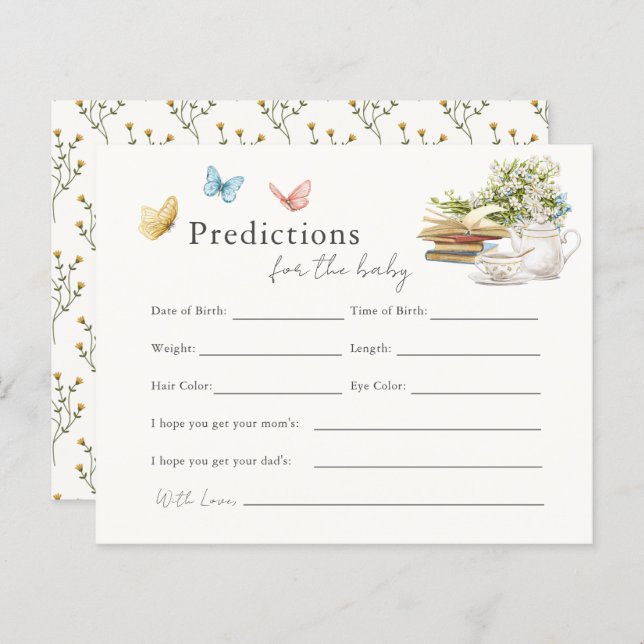 Nouveau chapitre Livre Tea Party Baby Predictions (Devant / Derrière)