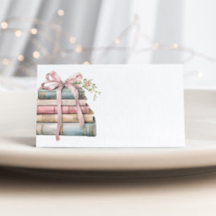 Nouveau chapitre Pink Bow Books Baby shower carte