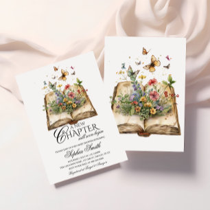 Nouveau chapitre thème Baby shower Invitation