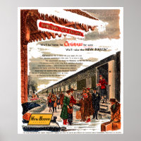 Nouveau chemin de fer Haven Noël 1947 Poster