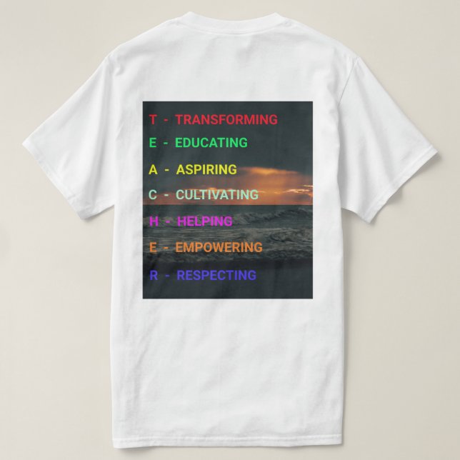 NOUVEAU & Chic ! T-shirts de l'enseignant de l'élé (Design dos)