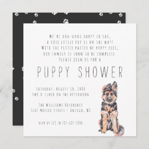 Nouveau chiot  Invitation à la douche avec chiots