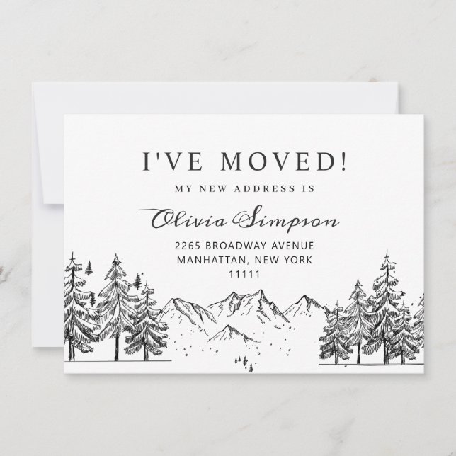 Nouveau cou de la carte de Faire-part mobile Woods (Devant)