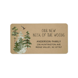 Nouveau cou de la forêt Nouveau Étiquette d'adress