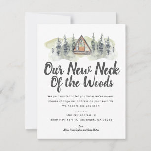 Nouveau cou des Bois Carte Faire-part de déplace