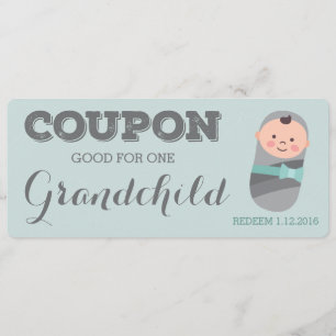 Nouveau Coupon grand-parent Faire-part pour enfant