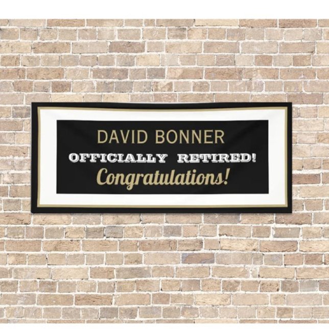 Nouveau design! Bannière de retraite heureuse (Créateur téléchargé)