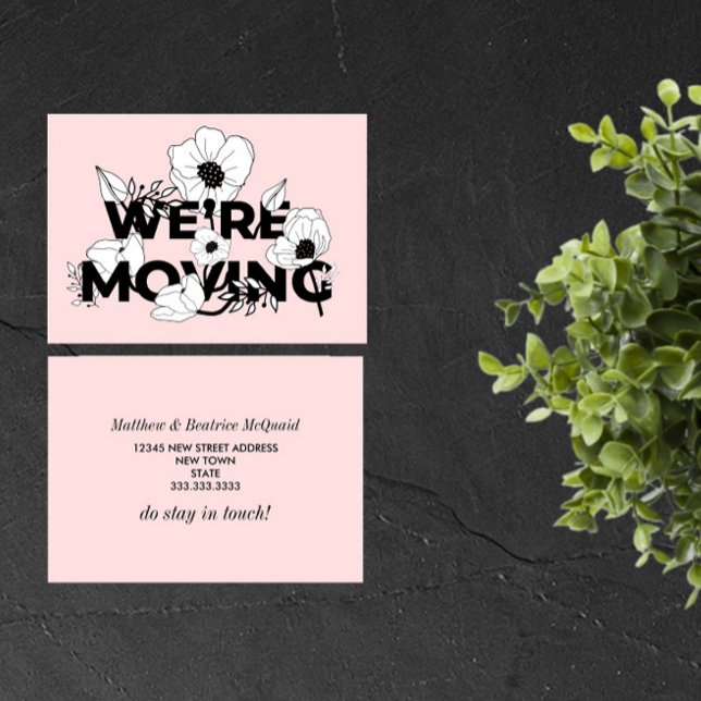 Nouveau domicile | Changement d'adresse | Floral r (Créateur téléchargé)