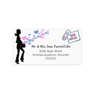 Nouveau Étiquette de adresse bébé