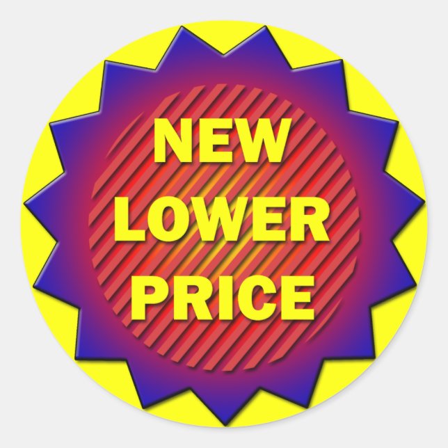 NOUVEAU ÉTIQUETTE DE PRIX INFÉRIEUR (Devant)