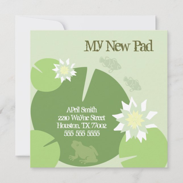 Nouveau Faire-part de déplacement de pad (Devant)