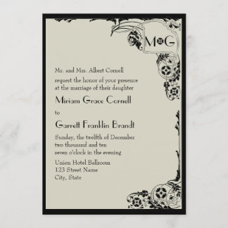 Nouveau Faire-part de mariage Monogramme
