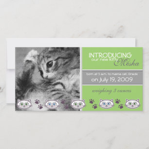 Nouveau Faire-part de naissance pour animaux