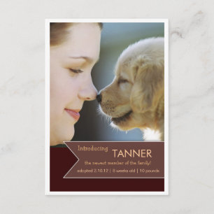 Nouveau faire-part de photo de bannière de brun